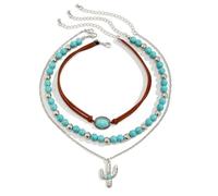 NIDHFG 3 Pieces of Stacked Necklaces, Retro Necklaces, Boho Jewelry, Ladies Jewelry, Clothing Accessories.