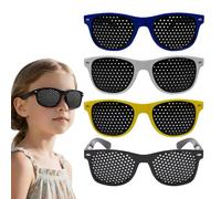 NIDHFG 4 Pieces Of Mesh Vision Training Glasses, Pinhole Vision Correction Glasses, Daily Eye Protection Glasses, Unisex.