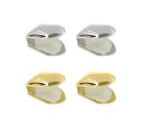 NIDHFG 4 Pieces Of Single Tooth Sets, Which Fit And Do Not Shave, Are Suitable For Tooth Decoration Accessories, And Are Worn With Personality Trends.