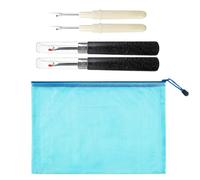 NIDHFG 4 Pieces Of Thread Removal Tool, 1 Piece Of Blue Storage Bag, Multi-Functional Sewing Thread Removal Device, Cross-Stitch Thread Picker, Convenient Sewing Accessories.