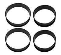 NIDHFG 4 Pieces Stainless Steel Fried Egg Cups, Multi-Function Creative Round Mold, Reusable, Kitchen Baking Tools.