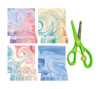 NIDHFG 400 Sheets Of Square Paper And 1 Piece Of Scissors, Handmade Origami, Handmade Origami For Children, Handmade Origami For Handicrafts.