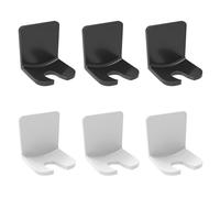 NIDHFG 6-Piece Toothbrush Storage Rack, Self-Adhesive, Punch-Free, Waterproof Wall-Mounted, Bathroom Finishing Supplies, Suitable For Electric And Ordinary Models (Black And White).