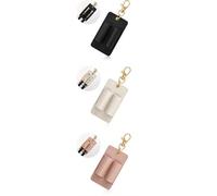 NIDHFG 6 Pieces of Double-Hole Pu Leather Pen Case, Office Signature Pen Case, Portable Storage, with Keychain Accessories, Not Easy to Damage.