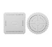 NIDHFG 6 Pieces of Foam Knitting Discs, 1 Set of Positioning Needles, Beaded Rope Knitting Board, DIY Handmade Jewelry Making (Round, Square).