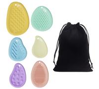 NIDHFG 6 Pieces Of Sensory Toys And 1 Piece Of Velvet Bag, Creative Children'S Toys, Silicone Decompression Toys.