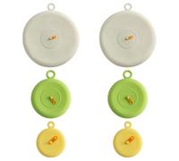NIDHFG 6 Pieces Of Silicone Leak-Proof Sealing Lids, High Temperature Resistant Round Fresh-Keeping Lids, Suitable For Refrigerator Food Storage, Baby Food Supplement, 5-23Cm Cans.