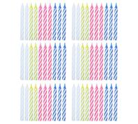 NIDHFG 60 Pieces Of Colorful Candles, Simple And Cute Small Candles, Dessert Cake Plug-In, Diy Party Cake Decoration, Suitable For Birthday Celebrations.