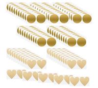NIDHFG 75 Scratch-Off Stickers, Round And Heart-Shaped, Can Cover Private Information, Prize-Coated Stickers, Suitable For Event Planning And Game Design (Gold).