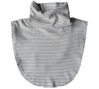 NIDMIDO Fake Turtleneck Dickey Detachable Collars Half Top Wear Outer or in Sweater Hoodie High Neck Mock Collar for Women, White Stripe, Medium