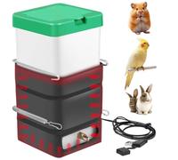 NIDONE 1Set Heated Rabbit Water Bottle 35OZ No Drip Heated Water Bottle for Rabbits Animal USB Powered Rabbit Outdoor for Hamster Guinea Pigs Birds