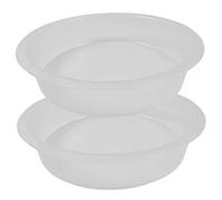 NIDONE 2Pcs Bird Baths for Outdoors 7in Large Plastic Multi-Use Bird Feeder Tray for Garden, Yard, Outside