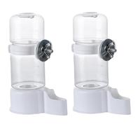 NIDONE 2Pcs Bird Water Dispenser, 140ml Automatic Bird Water Feeder, Clear Visible Cage Feeder with Screw Buckle for Parrot Lovebirds Canary Finch Rabbit