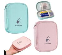 NIDONE 2Pcs First Aid Bag, Waterproof Oxford Cloth Small Emergency Bag, 5x4x1 Lightweight Portable Empty First Aid Pouch for Camping Hiking Travel Home Car Office