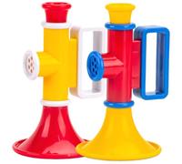 NIDONE 2Pcs Trumpet Toys, Plastic Trumpet for Kids, Portable Sound Teaching Tool with 2 Sound Effects, Educational Musical Instruments for Boys Girls