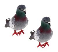 NIDONE Artificial Foam Bird, 2Pcs Lifelike Feathered Doves Simulation Pigeon Ornaments (Random Color)