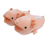 NIDONE Axolotl Shoes, Axolotl Slippers Soft Warm Plush Shoes Cute Cozy Plush Slippers for Halloween Home Costume, Size 5-12