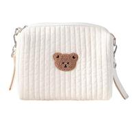 NIDONE Baby Diaper Bag 10x6x3 Large Capacity Embroidered Portable Diaper Pouch with Stroller Hooks Multifunctional Cotton Pouch for Strollers Outdoor Travel