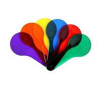 NIDONE Baby Educational Toy Plastic Transparent Racket Shape Color Cognitive Board Color Enlightenment Toy Combination Science Toys for Kids 6 Pcs