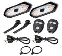 NIDONE Bike Tail Light with Turn Signals, 2 Sets Wireless Remote Electric Scooter Signals, USB Rechargeable Waterproof Safety Flasher Lights