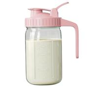 NIDONE Breast Milk Pitcher, Breast Milk Storage Bottles 34oz Leakproof Pitcher with Handle BPA Free Glass Breastmilk Storage Bottles for Fridge