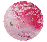 NIDONE Cherry Blossom Umbrella, 32 Inch Japanese Chinese Umbrella, Silk Parasol with Wood Handle for Wedding Parties, Photography, Costumes, Cosplay, Decoration and Other Events