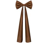NIDONE Christmas Tree Topper Bow 19.7x70.9 Soft Long Tail Velvet Christmas Tree Bows Decorative Hanging Ornaments for Party Door Wall Backdrop, Coffee