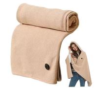 NIDONE Cordless Heating Blanket, Wearable Portable Hoodie USB Heated Blanket, Electric Heat Wrap with 3 Heating Levels & Zipper