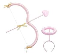 NIDONE Cupid Bow and Arrow Set, One Size Arrows Valentine's Day Cupid Costume Accessories, Wedding Birthday Cosplay Fancy Dress Photo Props for Adults & Teens