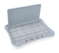 NIDONE Dog Litter Box with High Wall & Column Large Capacity PP Dog Toilet with Training Instruction for Indoor Small Puppy, White