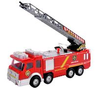 NIDONE Fire Truck Toy, Lights and Sounds Toy Trucks with Retractable Ladder & Water Spray, Universal Driving Battery-Powered Toddler Boy Toys for Toddlers 3+