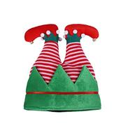 NIDONE Funny Christmas Elf Hat Tree Legs Christmas Elf Upside Cap Pants Hats Xmas Party Costume for Adults Kids Supplies Stripe Style