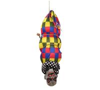 NIDONE Hanging Clown Upside Down Halloween 30inch Electric Scary Swaying Clown Decor Glowing Eyes Creepy Sound Decorations for Yard Haunted House, No Battery