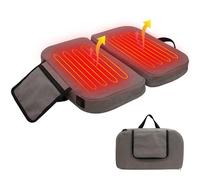 NIDONE Heated Seat Cushion USB-Powered Portable Heated Stadium Seat with Handle, 3 Heating Modes Foldable Bleacher for Camping, Fishing Without Power Bank Grey