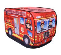 NIDONE Kids Play Tent Pops-Up Vehicle-Shape Kids Play Tent with Door Flip & Top Opening Car Toddler Playhouse with Wire Frame for Girls Boys (Fire Truck)