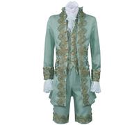 NIDONE Mens Victorian Costume, 1791 Prince Regency Suit | Tailcoat and Vest Cosplay Suit for Men, Suitable for Halloween Parties, Historical Dress-Up, Themed Events, Performances