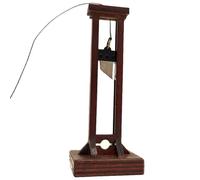 NIDONE Mini Guillotine, Wooden Guillotine Gallows Prison Cage Model, Miniature Toys Soldiers Action Figures Accessories