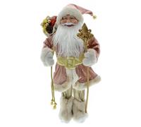 NIDONE Santa Claus Figures 17.7 Inch Realistic Genial Father Christmas Figures Cute Christmas Santa Doll Ornament for Window Table Deorations Gift Old Men, Father