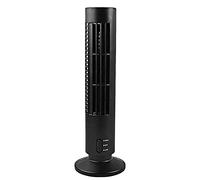 NIDONE Small Tower Fan, 33cm Bladeless Fan, Oscillating Tower Fan Stand Fan, 2 Speeds, Quiet Desktop Vertical Fan for Bedrooms, Living Rooms, Kitchen, Black