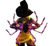 NIDONE Spider Backpack, 49inch Scary Giant Spider Costume Bag with 8 Lighted Leg & Red Eye, Large Capacity Backpack for Halloween, Trick or Treat, Cosplay