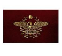 NIDONE SPQR Flag Senatus Senate of Populusque Romanus Roman Empire Banner Flag with Grommets 3x5FT Wall Ornaments