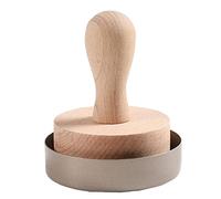 NIDONE Tart Press Tool Wood Egg Tart Pusher DIY Baking Dough Press Pastry Tamper Wooden Tart Mould