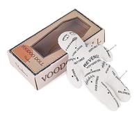 NIDONE Voodoo Doll, White Polyester Cotton Horror Doll, 21.5x13 cm