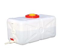 NIDONE Water Container 25L 10x10x16 Inch Rectangular Water Tank with Cap & Handle 3/4" Storage Container for Household, Camping, Hiking