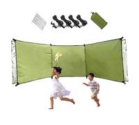 NIDONE Wind Breaks For Camping,Windscreen Privacy Wind Blocker,Beach Garden Windbreak 98.43X27.56 In Caravan Sun Screen Shelter Tall Wind Break With Gound Pegs, Rope And Storage Bag No Poles