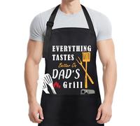 Nidoul Grill Aprons for Men, Grill Apron for Men Funny Aprons Professional Dad Apron for Grilling BBQ Cooking Kitchen, Birthday Funny Father’s Day Easter Gifts
