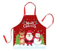 Nidoul Kids Christmas Apron for Boys Girls,Adjustable Chef Apron with Pocket,Kitchen Bib Apron for Cooking Baking Art Painting Gardening,Novelty Xmas Grinch Gifts