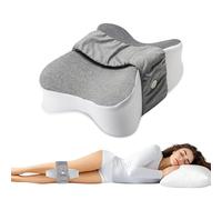 NIdreamCE Knee Pillow for Side Sleeper Support Thighs &Knees, Leg Pillow for Sleeping on Side Relieves Sciatica, Hip, Knee, Back, Joint Pain, With Adjustable Straps