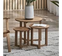 Nidri Nest of Tables - Set of 3 - Oak - Round