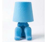 NIEBYI Bedside Touch Control Table Lamp, 3 Way Dimmable Plush LED Night Light, Cordless Rechargeable Cute Character Lamp for Kids Teens, Aesthetic Bedroom Nursery Decor, Birthday Gift (Blue)